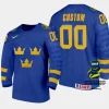 sweden hockey custom 2024 iihf world junior championship jersey white