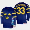 sweden hockey jakob silfverberg 2023 iihf world championship men away jersey navy