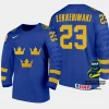 sweden hockey jonathan lekkerimaki 2024 iihf world junior championship jersey white