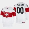 switzerland custom 2023 iihf world junior championship jersey white