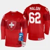 switzerland hockey denis malgin 2023 iihf world championship men away jersey red