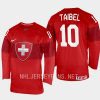 switzerland jonas taibel 2023 iihf world junior championship jersey red