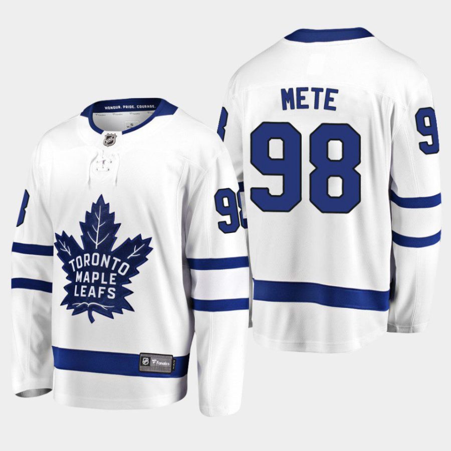 toronto maple leafs victor mete away 2022 breakaway player jersey white