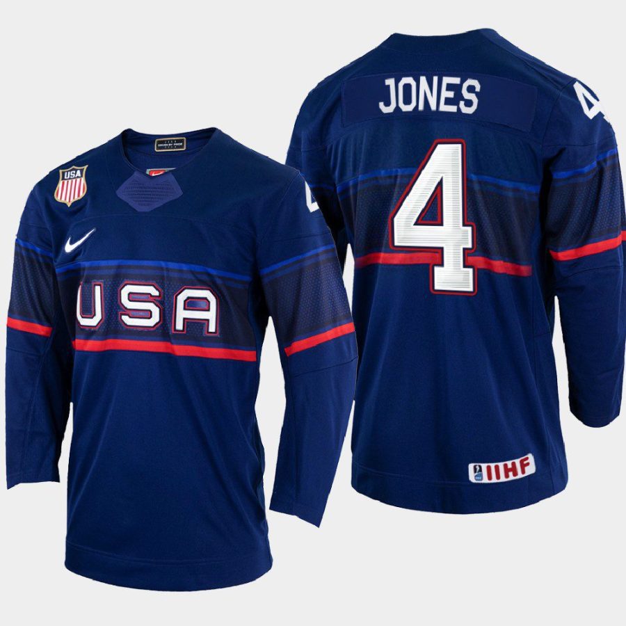 usa hockey seth jones 2022 iihf world championship away jersey navy