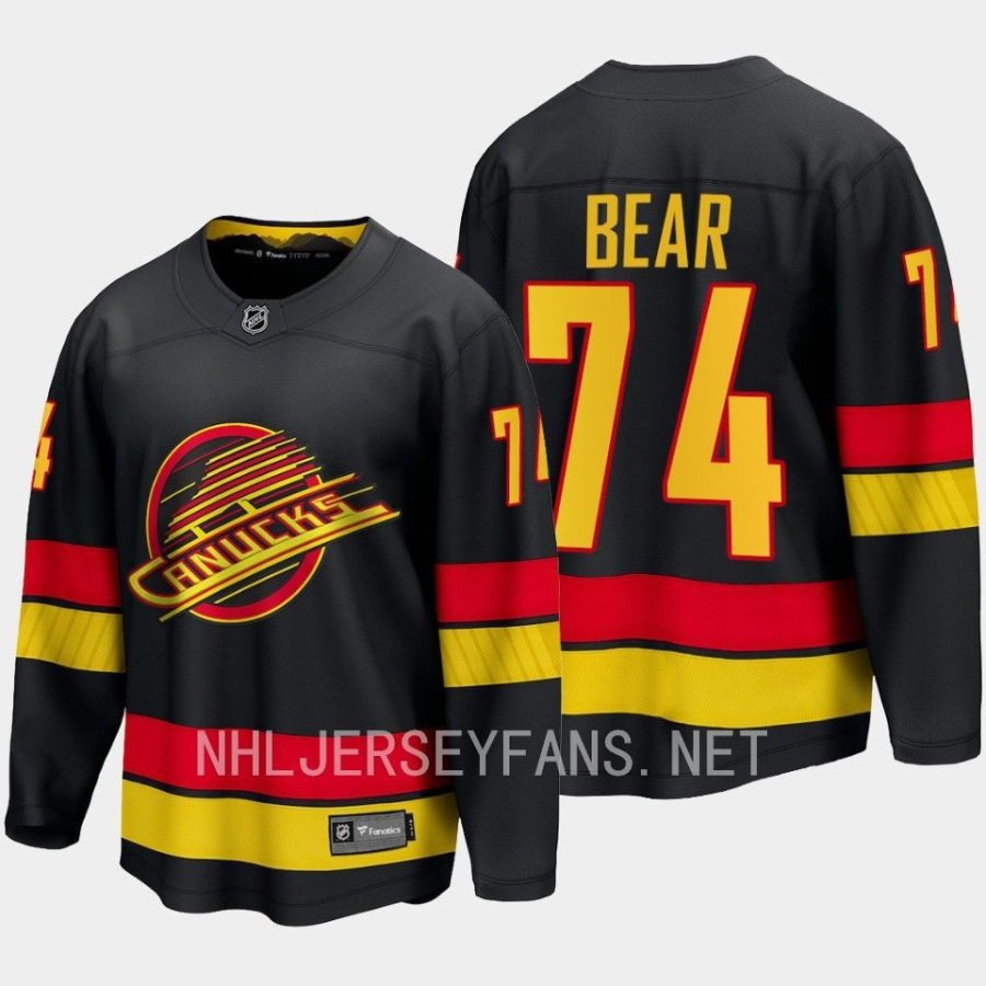 vancouver canucks ethan bear alternate 2023 24 breakaway player jersey black