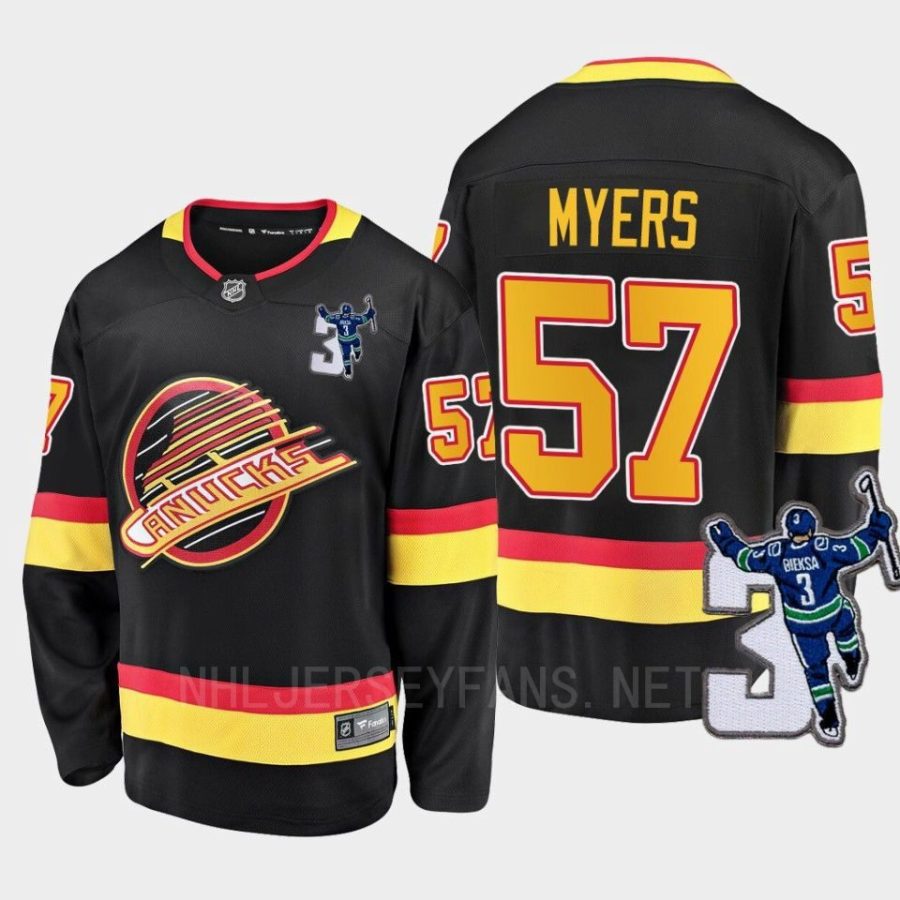 vancouver canucks tyler myers kevin bieska patch throwback jersey black