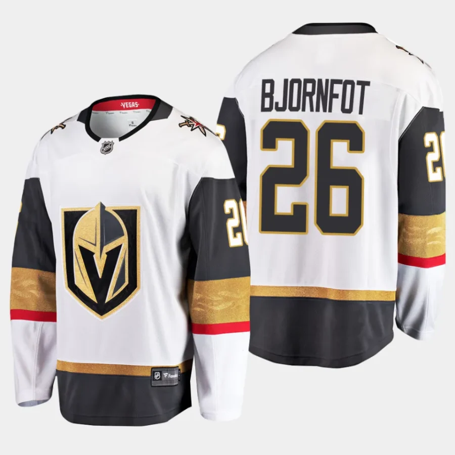 vegas golden knights tobias bjornfot away breakaway player jersey white