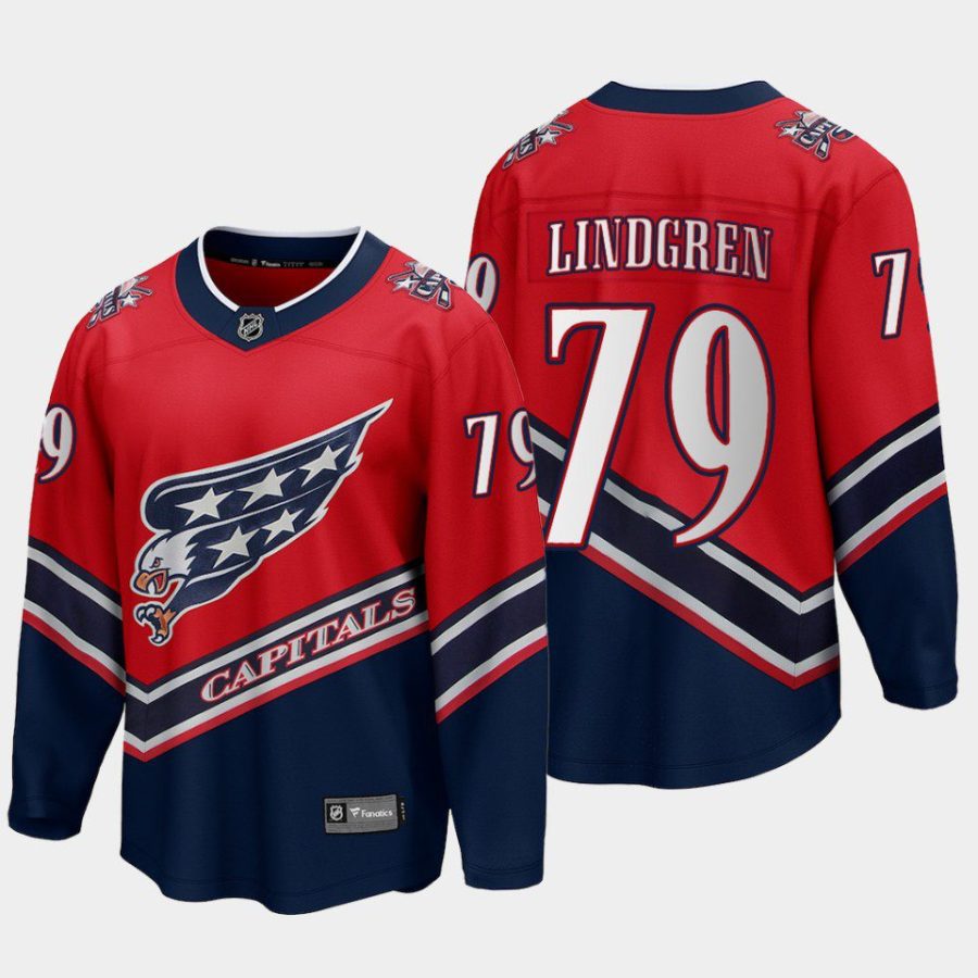 washington capitals charlie lindgren special edition 2022 reverse retro jersey red