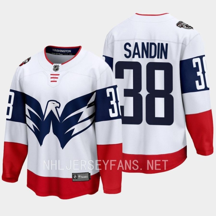 washington capitals rasmus sandin 2023 stadium series breakaway player jersey white