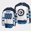 winnipeg jets sam gagner 1000th career game special jersey white