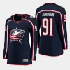 women blue jackets kent johnson navy home breakaway player jersey