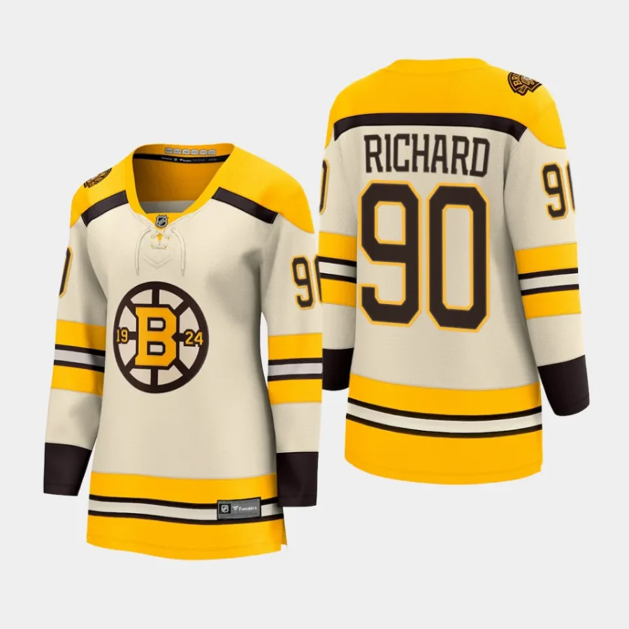 women bruins anthony richard cream 2023 24 100th anniversary premier breakaway player jersey