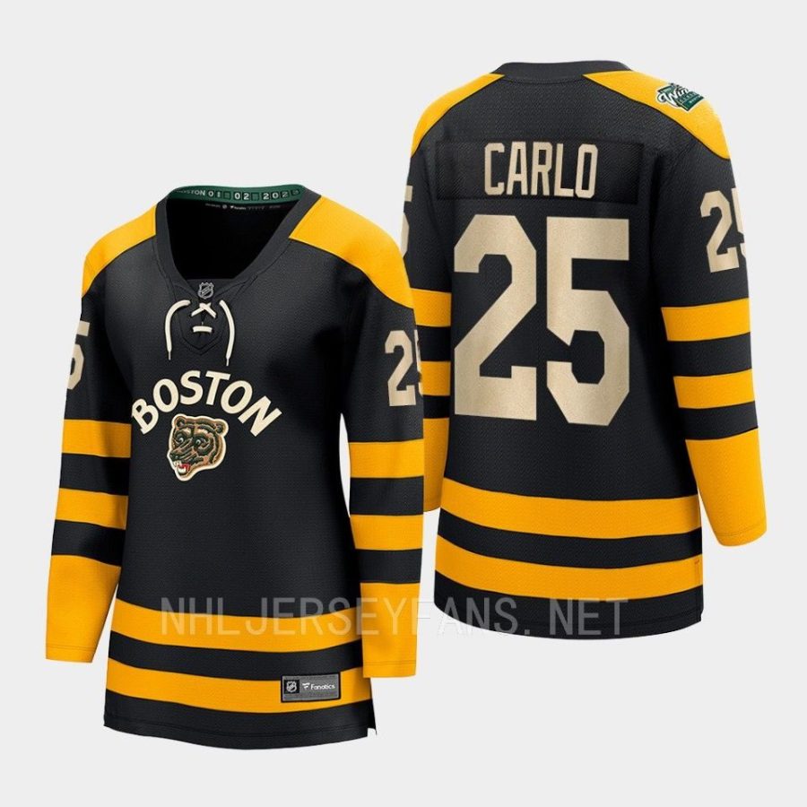 women bruins brandon carlo black 2023 winter classic breakaway jersey