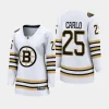 women bruins brandon carlo white 2023 24 100th anniversary premier breakaway player jersey