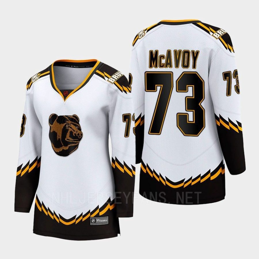 women bruins charlie mcavoy white 2022 special edition 2.0 breakaway player retro jersey