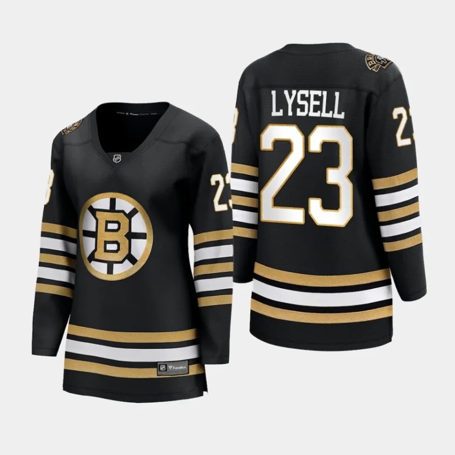 women bruins fabian lysell black 2023 24 100th anniversary premier breakaway player jersey