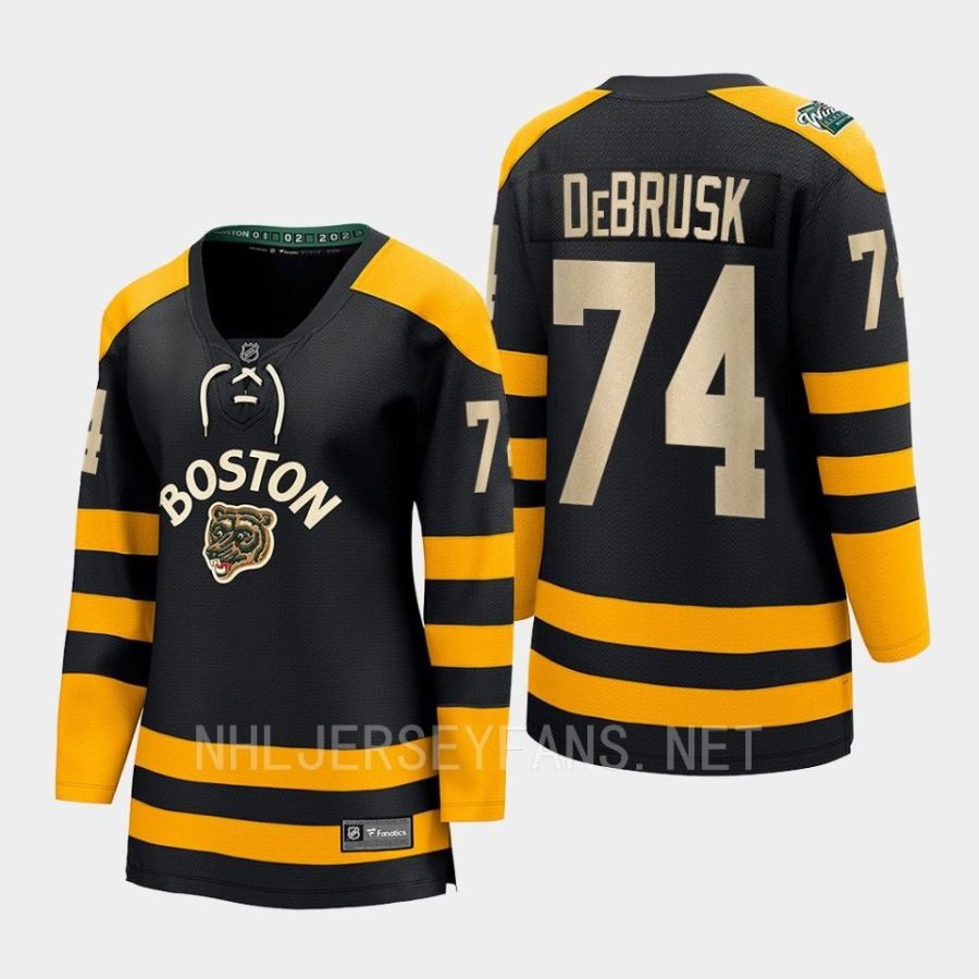 women bruins jake debrusk black 2023 winter classic breakaway jersey