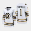 women bruins jeremy swayman white 2023 24 100th anniversary premier breakaway player jersey