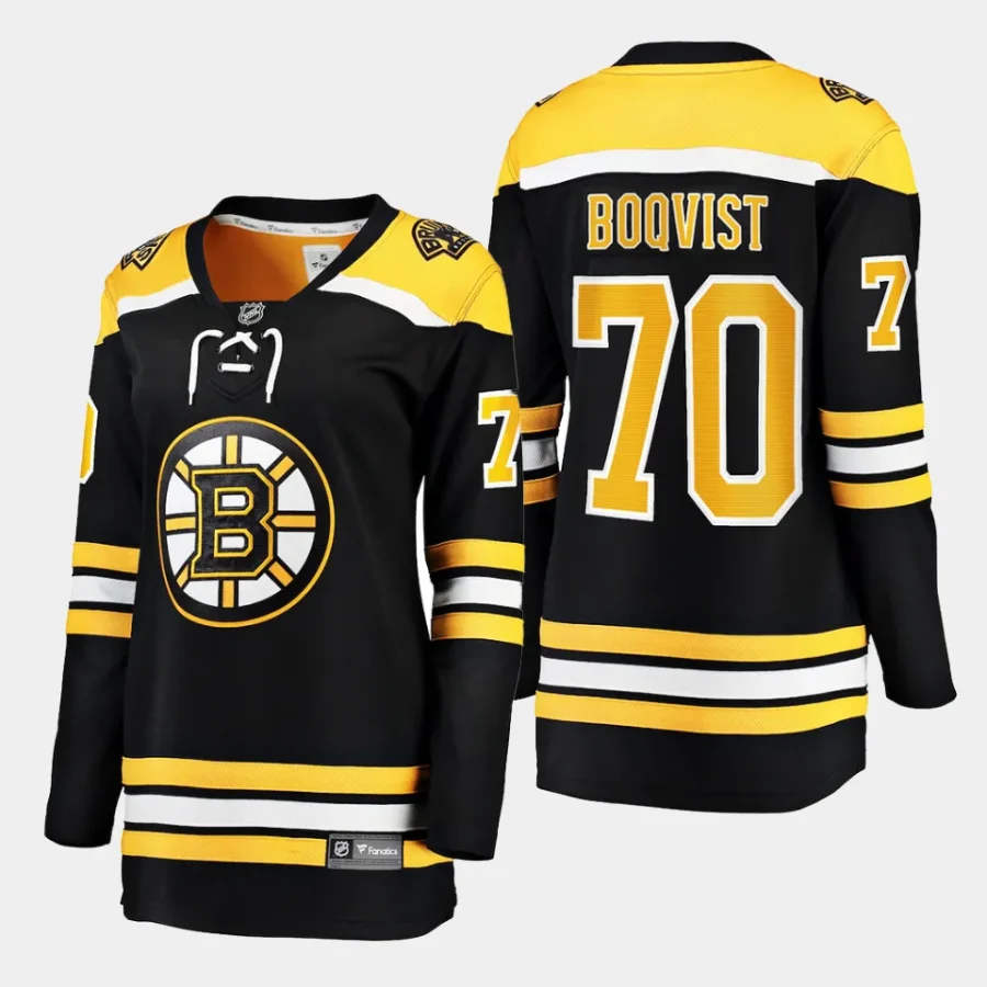 women bruins jesper boqvist black home breakaway player jersey