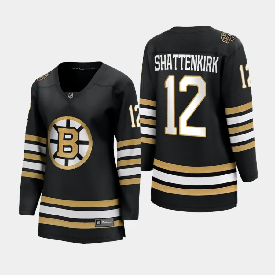 women bruins kevin shattenkirk black 2023 24 100th anniversary premier breakaway player jersey