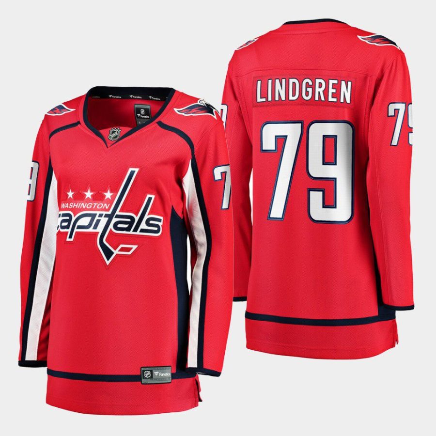 women capitals charlie lindgren red home breakaway player jersey