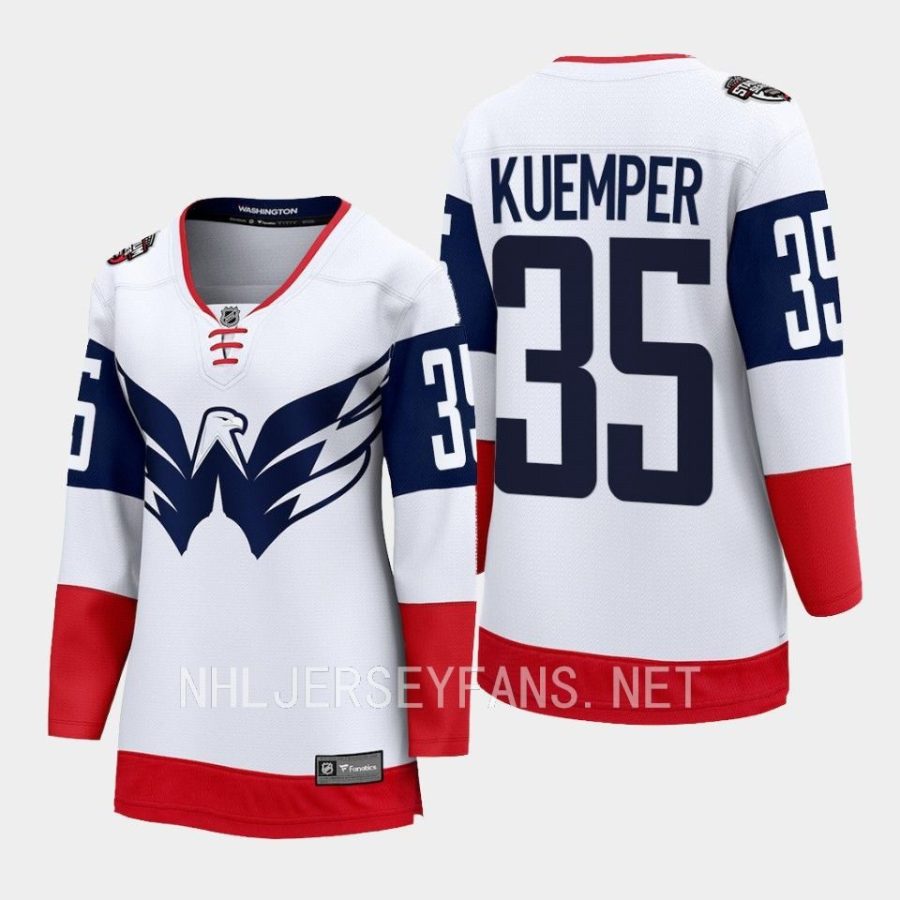 women capitals darcy kuemper white 2023 nhl stadium series breakaway player jersey