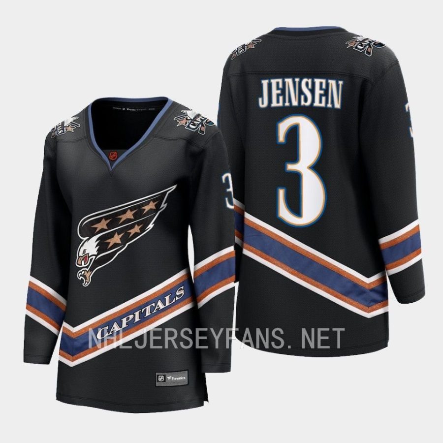 women capitals nick jensen black 2022 special edition 2.0 breakaway player retro jersey