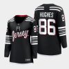 women devils jack hughes black 2022 alternate premier jersey