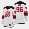 women devils timo meier white away breakaway player jersey