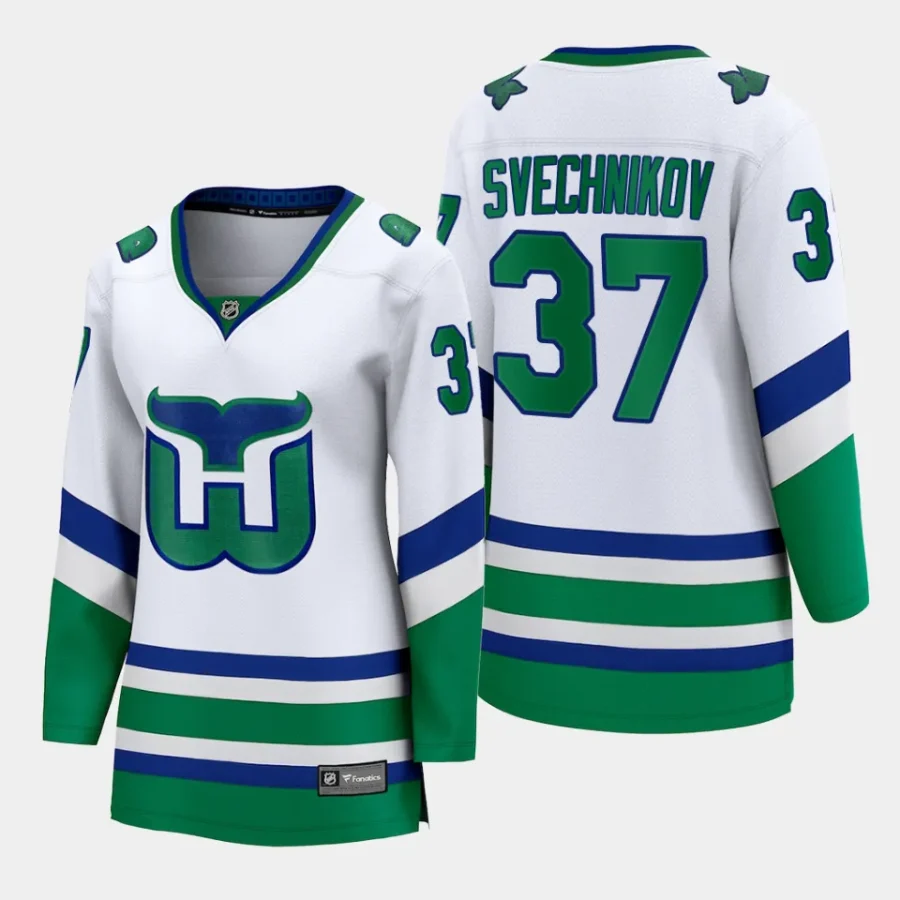 women hurricanes andrei svechnikov white whalers premier breakaway jersey