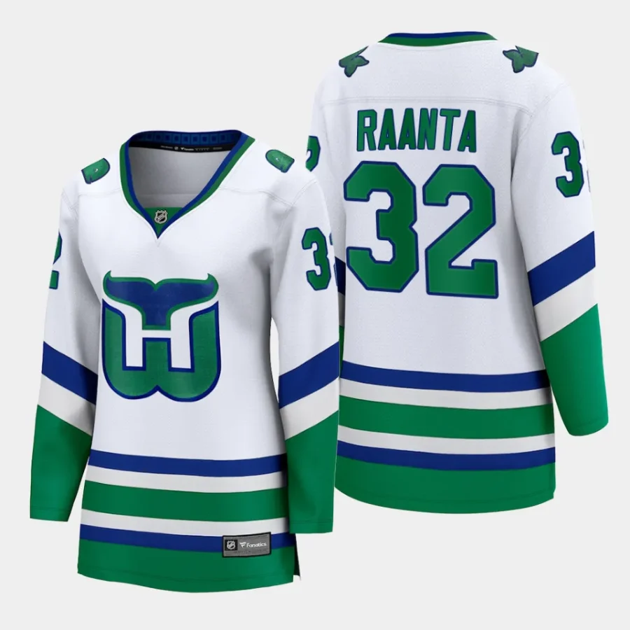 women hurricanes antti raanta white whalers premier breakaway jersey