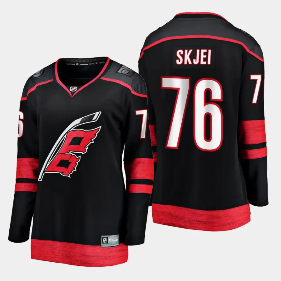 women hurricanes brady skjei black home breakaway player jersey