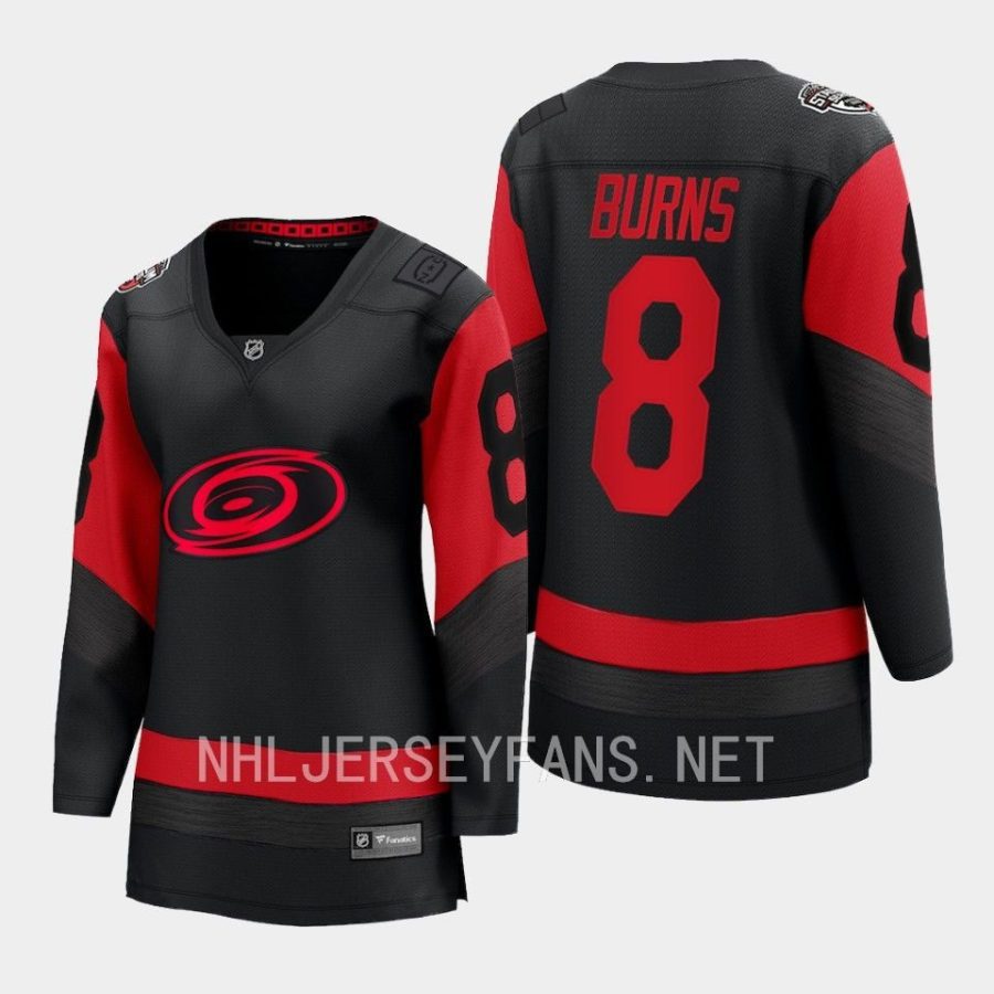 women hurricanes brent burns black 2023 nhl stadium series breakaway player jersey