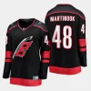 women hurricanes jordan martinook black home breakaway player jersey