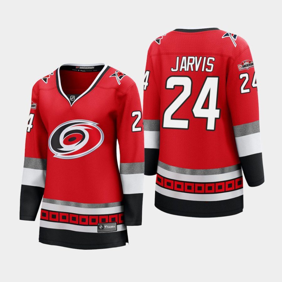 women hurricanes seth jarvis red 25th anniversary premier jersey