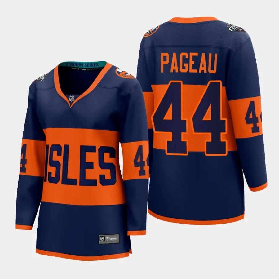 women islanders jean gabriel pageau navy 2024 nhl stadium series breakaway player jersey