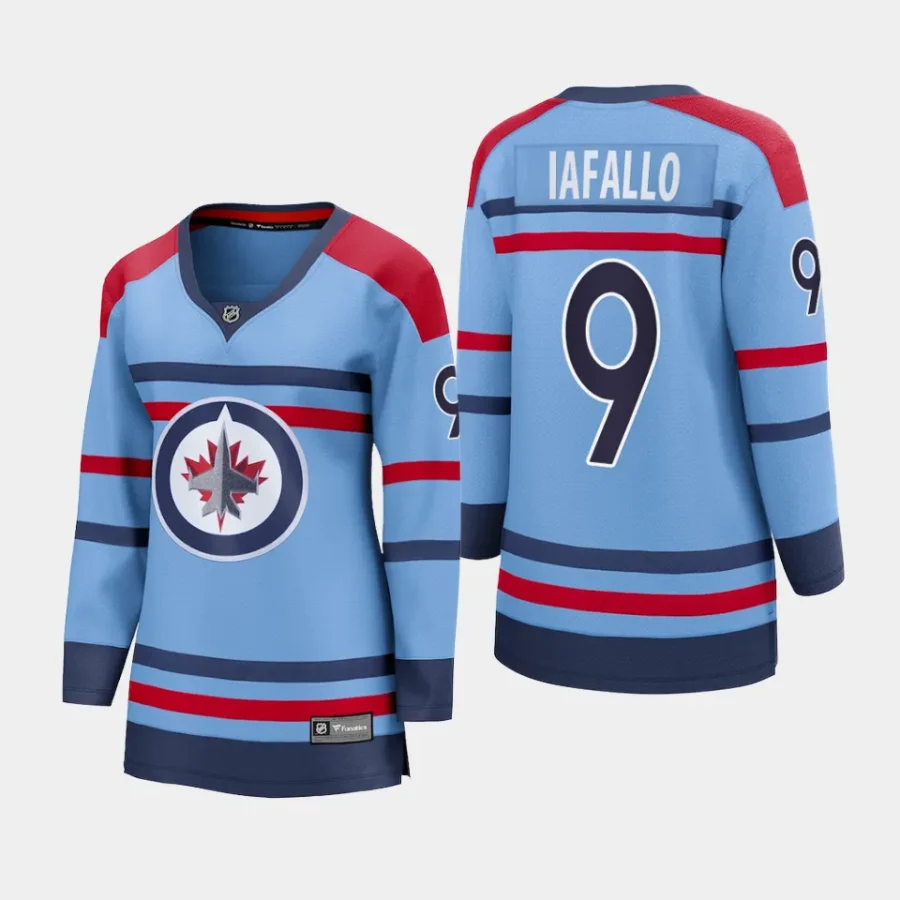 women jets alex iafallo light blue 2023 24 rcaf centennial premier breakaway player jersey