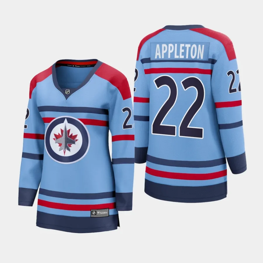 women jets mason appleton light blue 2023 24 rcaf centennial premier breakaway player jersey