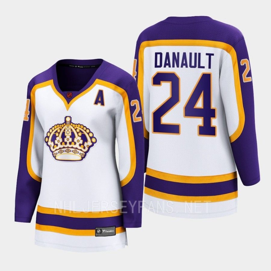 women kings phillip danault white 2022 special edition 2.0 breakaway retro jersey