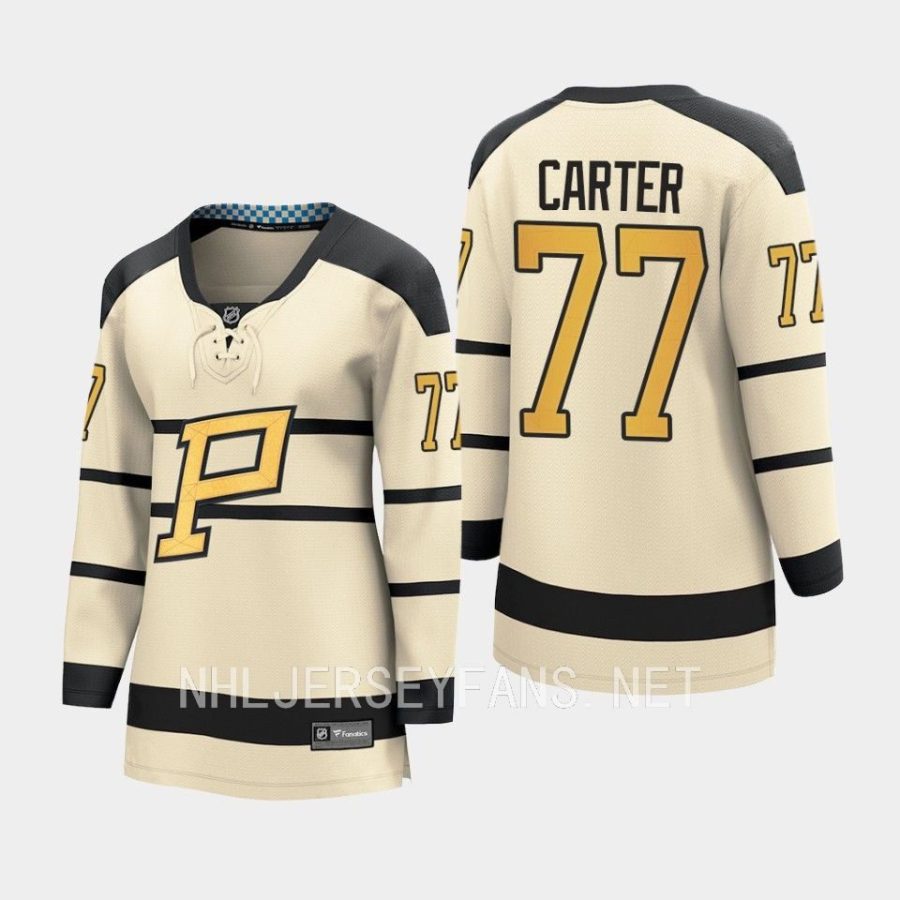 women penguins jeff carter cream 2023 winter classic player jersey