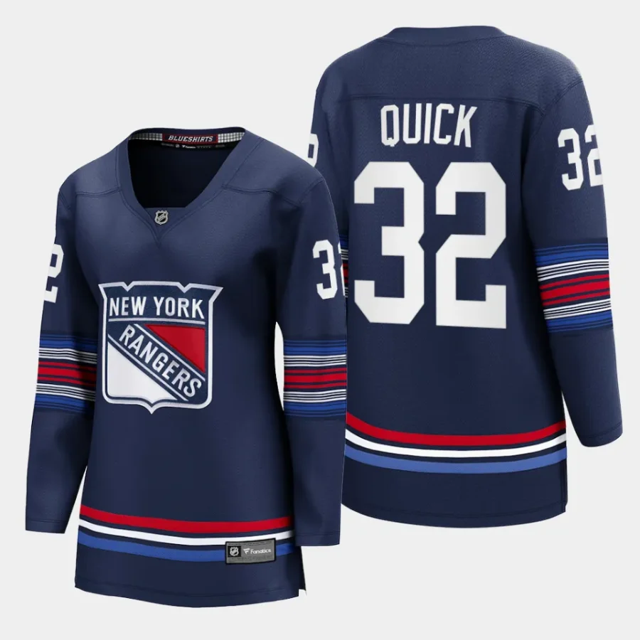 women rangers jonathan quick navy 2023 24 alternate premier breakaway player jersey