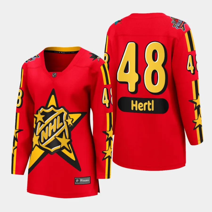 women sharks tomas hertl red 2024 nhl all star game breakaway jersey