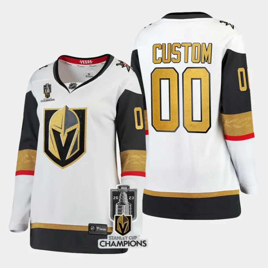 women vgk custom white 2023 stanley cup champions away jersey