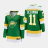 women wild adam beckman green 2023 24 alternate premier breakaway player jersey