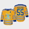 youth blues colton parayko yellow 2022 special edition 2.0 replica retro jersey