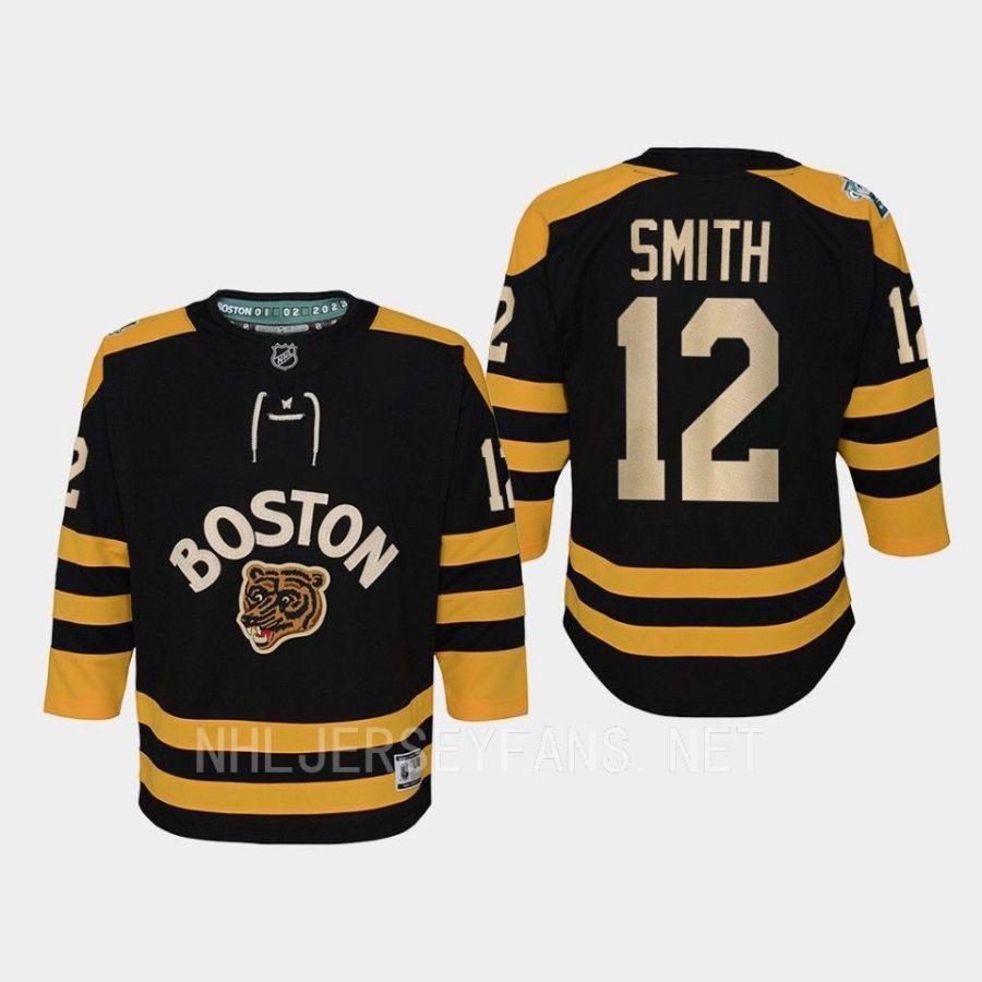 youth bruins craig smith black 2023 winter classic premier jersey