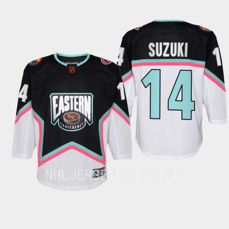 youth canadiens nick suzuki black 2023 nhl all star eastern conference premier jersey