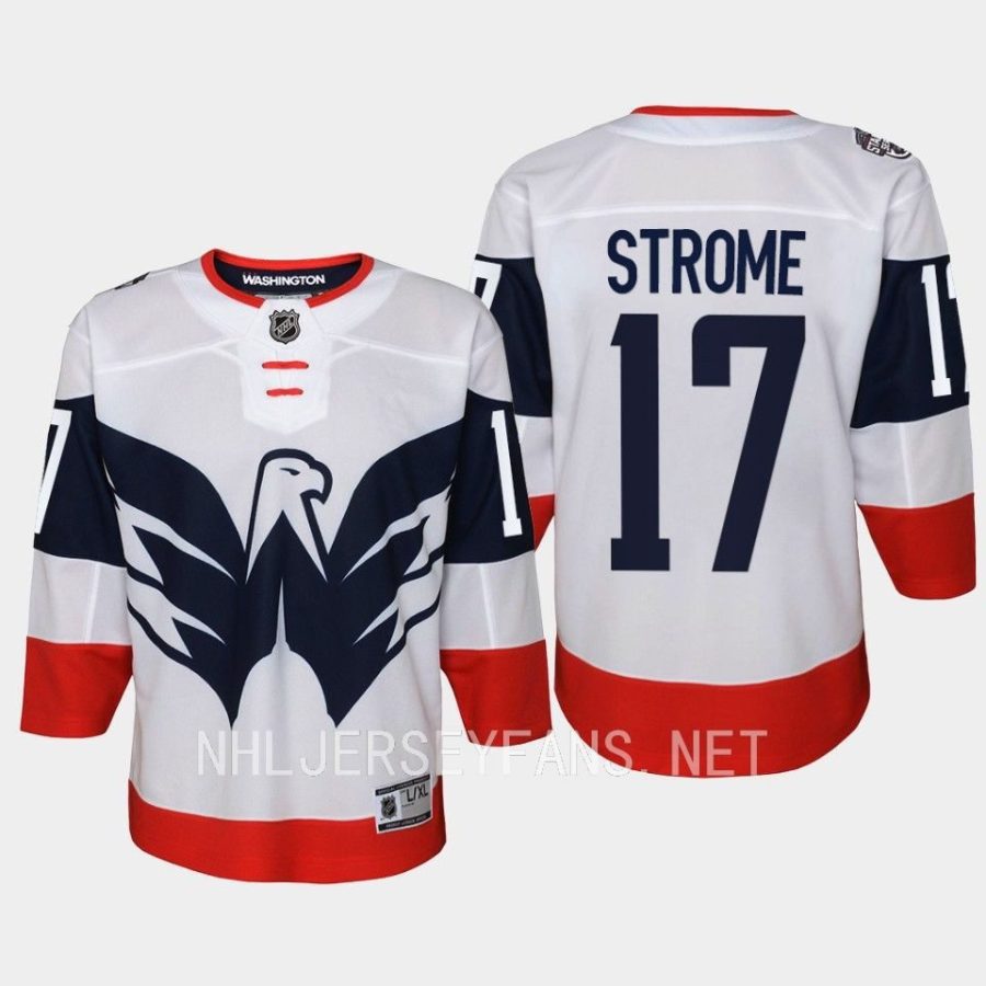 youth capitals dylan strome white 2023 nhl stadium series player jersey