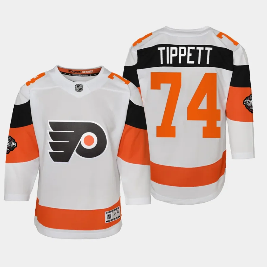 youth flyers owen tippett white 2024 nhl stadium series premier player jersey