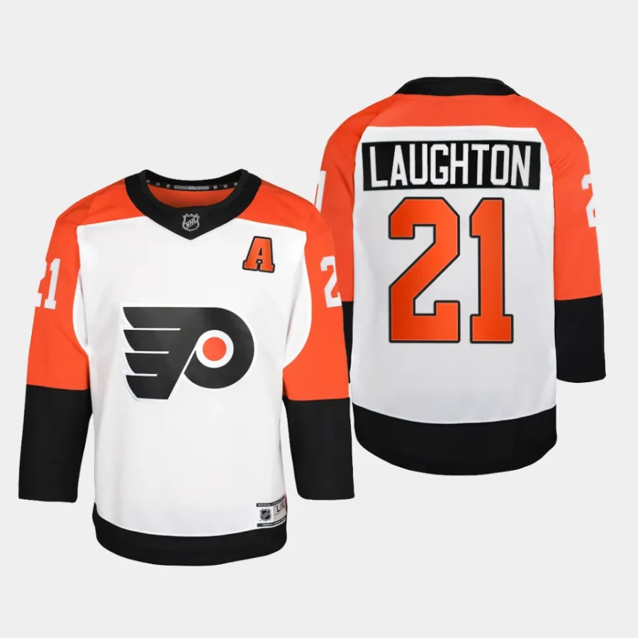 youth flyers scott laughton white 2023 24 away premier player jersey